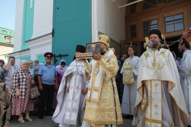 В Казанский собор доставлен пояс Пресвятой Богородицы