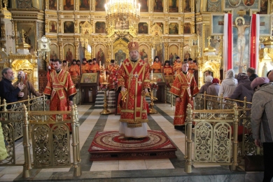 В Понедельник Светлой седмицы епископ Леонтий возглавил соборное богослужение духовенства Сызранской епархии