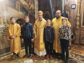 В канун Недели 24-й по Пятидесятнице епископ Леонтий совершил всенощное бдение в Казанском соборе