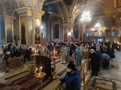 Богослужение в праздник введения во храм Богородицы в Казанском соборе