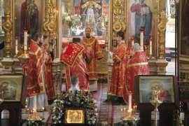 В Неделю Антипасхи епископ Леонтий совершил Литургию в Казанском соборе