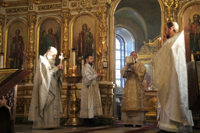 В праздник Крещения Господня епископ Леонтий совершил Литургию и чин Великого освящения воды в Казанском соборе