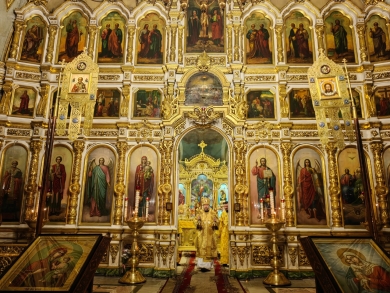 В канун Недели 36-й по Пятидесятнице епископ Леонтий совершил всенощное бдение в Казанском соборе