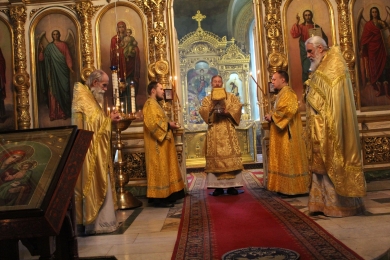 Всенощное бдение в Казанском соборе в Неделю 24-ю по Пятидесятнице