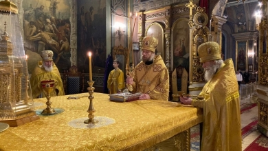 Божественная литургия в день интронизации Святейшего Патриарха Московского и всея Руси Кирилла.