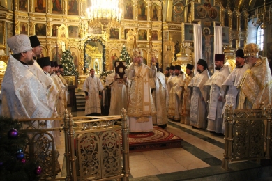 Епископ Леонтий возглавил соборную Литургию духовенства епархии