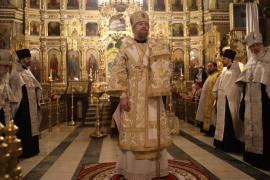 В канун праздника Крещения Господня епископ Леонтий совершил всенощное бдение в Казанском соборе