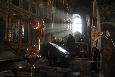 Божественная литургия в день памяти свт. Григория Богослова